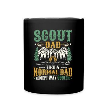 Scout Dad like a normal dad, only much cooler - Full Colour Mug - black - Front