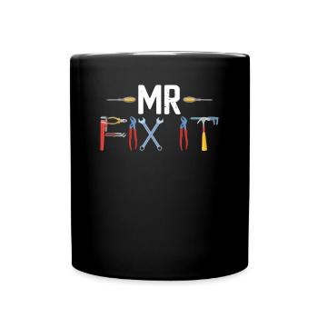 Mr Fix It Mécanicien Correspondance de la fête des pères - Mug uni - noir - Devant