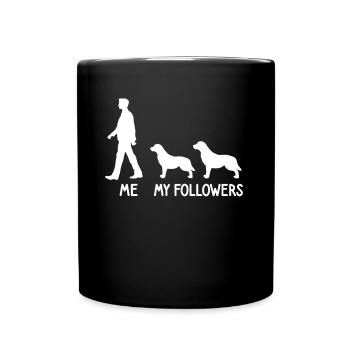 I Mes Followers Golden Retriever Éleveur de chiens - Mug uni - noir - Devant