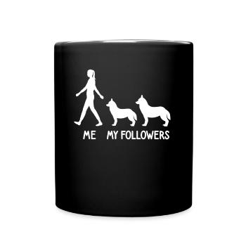 I My Followers Husky Dog Breeder Dog - Full Colour Mug - black - Front