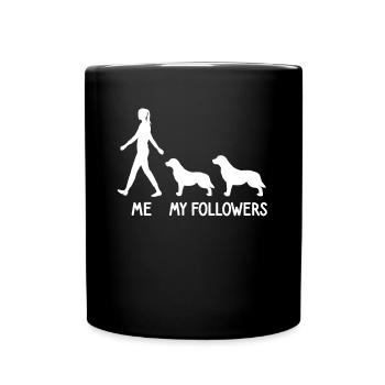 I Mes Followers Golden Retriever Éleveur de chiens - Mug uni - noir - Devant