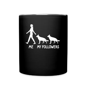 I My Followers Shepherd Dog Breeder Dog Dog - Full Colour Mug - black - Front