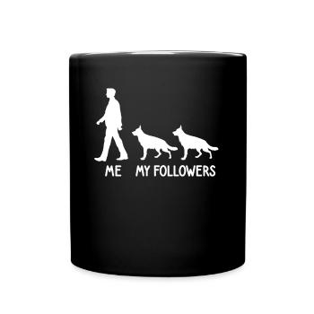 I My Followers Shepherd Dog Breeder Dog Dog - Full Colour Mug - black - Front