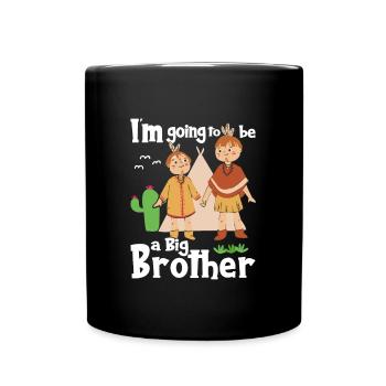 I'm Going To Be A Big Brother indian Brothers - Full Colour Mug - black - Front