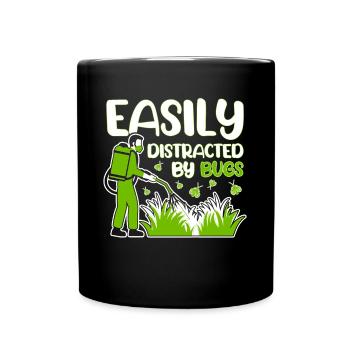 Easily distracted by vermin exterminators - Full Colour Mug - black - Front