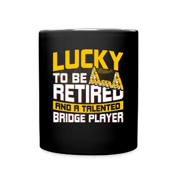 Retraité et joueur de bridge talentueux - Mug uni - noir - Devant