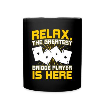 Le plus grand joueur de bridge est ici - Mug uni - noir - Devant