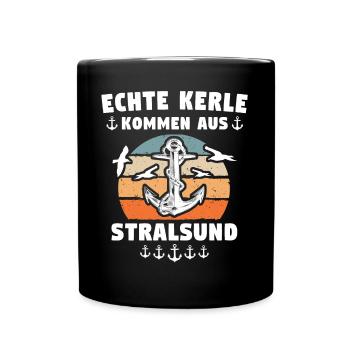 Stralsund Souvenir Ostsee Urlaub - Tasse einfarbig - Schwarz - Vorne