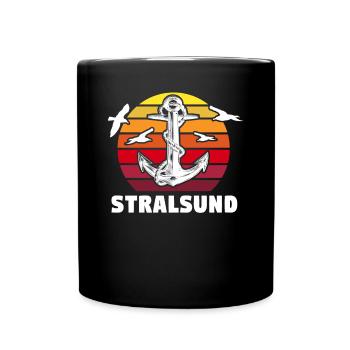 Stralsund Souvenir Ostsee Urlaub - Tasse einfarbig - Schwarz - Vorne