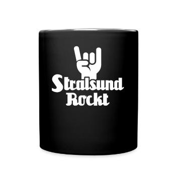 Stralsund Souvenir Ostsee Urlaub - Tasse einfarbig - Schwarz - Vorne