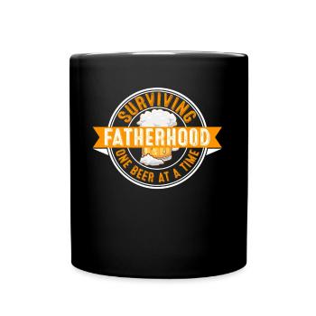 Survivre à la paternité une bière à la fois - Mug uni - noir - Devant