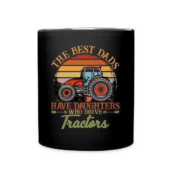 Tractor Best Dads Vintage Retro - Tasse einfarbig - Schwarz - Vorne