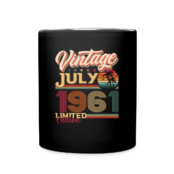 Millésime Juillet 1961 61ème anniversaire Hommes 61 ans - Mug uni - noir - Devant