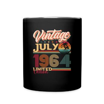 Millésime Juillet 1964 58ème anniversaire Hommes 58 ans - Mug uni - noir - Devant