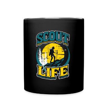 Scout Life Scout Camping Outdoor Scout - Full Colour Mug - black - Front