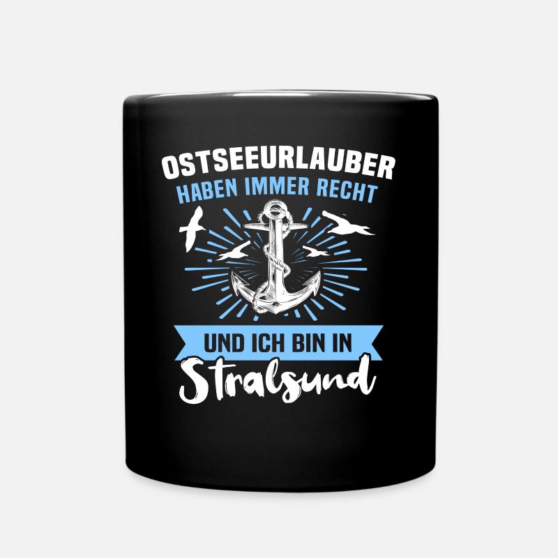Urlaub Stralsund Sprüche - Tasse einfarbig - Schwarz