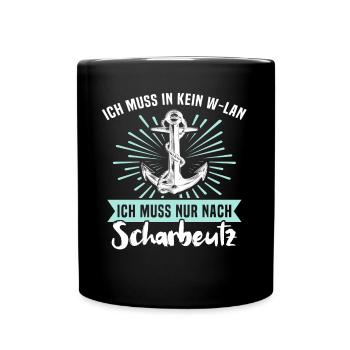 Scharbeutz Sprüche Scharbeutzer Spruch - Tasse einfarbig - Schwarz - Vorne