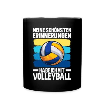 Volleyball Volleyballer Volleyballspieler - Tasse einfarbig - Schwarz - Vorne