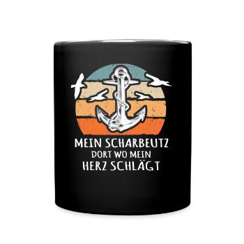 Scharbeutz Sprüche Scharbeutzer Ostsee - Tasse einfarbig - Schwarz - Vorne