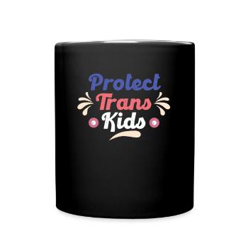 Protéger les enfants trans Transgenre LGBTQ Pride Kinder - Mug uni - noir - Devant