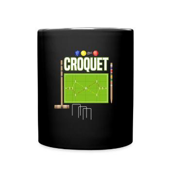 Croquet Player Garden Croquet & Golf GoldSport - Full Colour Mug - black - Front