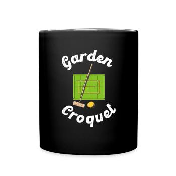 Garden Croquet Rasensport Croquetspieler Geschenk - Tasse einfarbig - Schwarz - Vorne