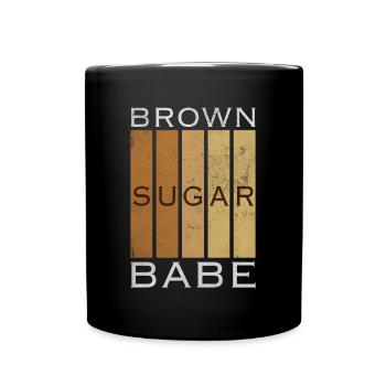 Afrikanische Afro Amerikanische Brown Sugar Babe - Tasse einfarbig - Schwarz - Vorne