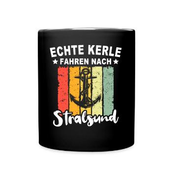 Stralsund Ostsee Urlaub - Tasse einfarbig - Schwarz - Vorne