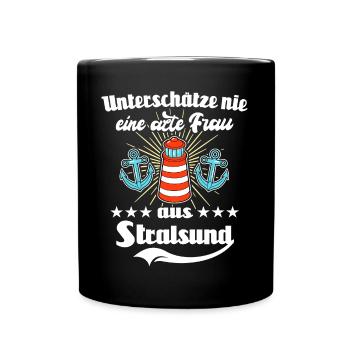 Stralsund Ostsee Urlaub - Tasse einfarbig - Schwarz - Vorne