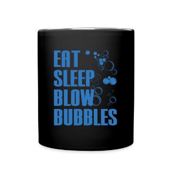Food Sleep Bubbles Bubble Aquarium Lovers - Full Colour Mug - black - Front