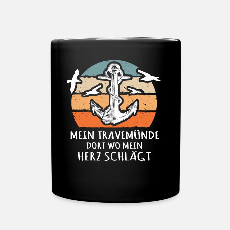 Travemünde Sprüche Souvenir - Tasse einfarbig - Schwarz