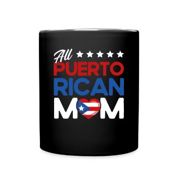Ganz puerto-ricanische Mama Puerto Rico Mutter - Tasse einfarbig - Schwarz - Vorne