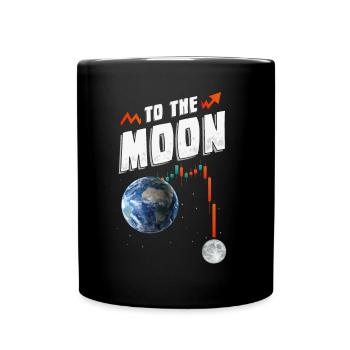 To the Moon, Crypto Crash, Stock Market Traders - Full Colour Mug - black - Front