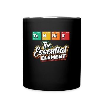 Tennis Das Essentielle Element Lustiges Tennis - Tasse einfarbig - Schwarz - Vorne