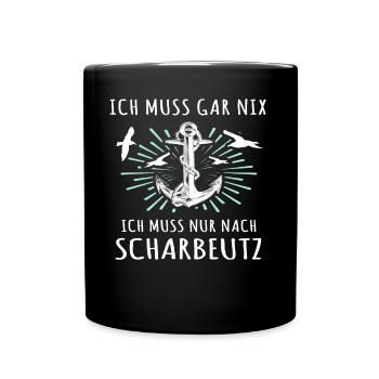 Scharbeutz Ostsee Scharbeutzer - Tasse einfarbig - Schwarz - Vorne