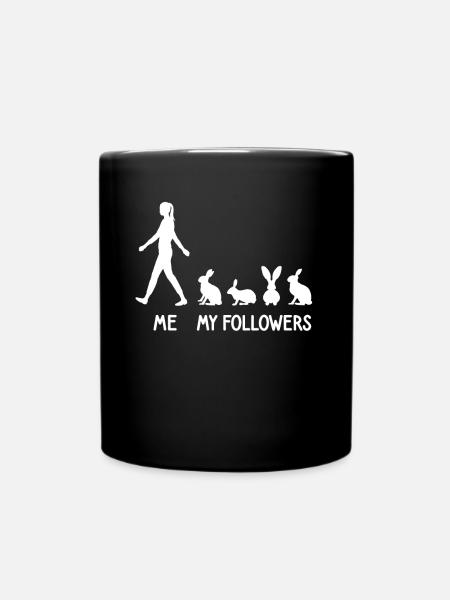 Ich Meine Follower Kaninchen Hasen Züchter Hase - Tasse einfarbig - Schwarz