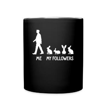 I My Followers Rabbit Rabbit Breeder Rabbit - Full Colour Mug - black - Front