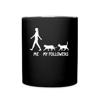 Ich Meine Follower Katzen Züchter Katze Kitten - Tasse einfarbig - Schwarz - Vorne