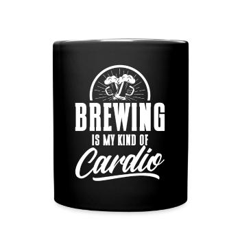 Brauen ist meine Art von Kardio Brauer - Tasse einfarbig - Schwarz - Vorne
