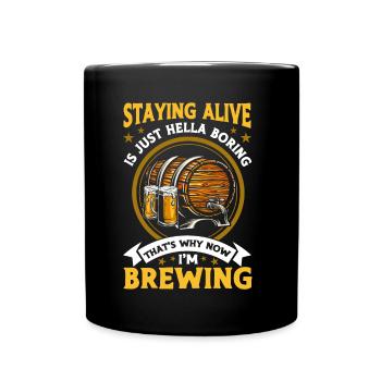 That's why I brew brewers now - Full Colour Mug - black - Front