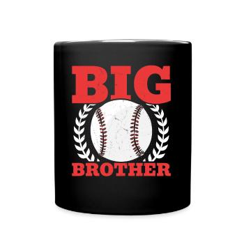 Baseball Big Brother Kids Baseball Player - Full Colour Mug - black - Front