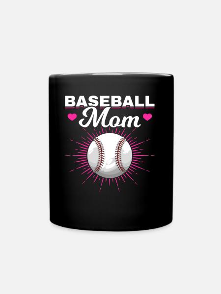 Baseball Mutter Frauen Baseball Mama - Tasse einfarbig - Schwarz