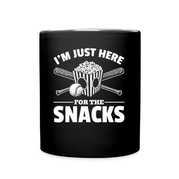 Popcorn Baseball Snack Food Amateurs - Mug uni - noir - Devant