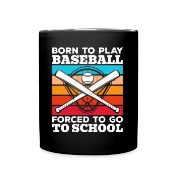 Kids Baseball Humor Funny Baseball Players - Full Colour Mug - black - Front