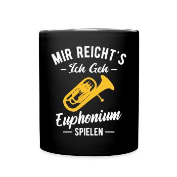 Orchester Horn Musiker Euphonium Blasmusik - Tasse einfarbig - Schwarz - Vorne