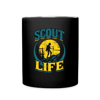 Scout Life Scout Camping Outdoor Scout - Full Colour Mug - black - Front