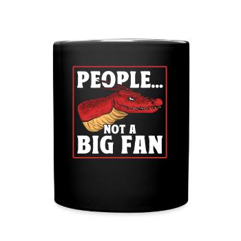 Leute, die kein großer Fan sind Mürrischer Drache - Tasse einfarbig - Schwarz - Vorne