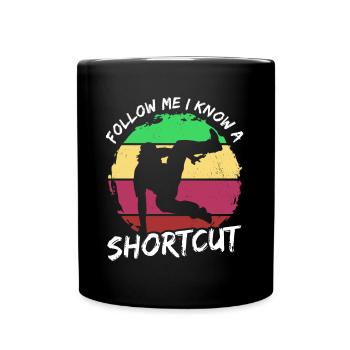 Parkour Suivez-moi, je connais un raccourci - Mug uni - noir - Devant