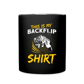 Extreme Sports Parkour C’est ma chemise backflip - Mug uni - noir - Devant