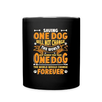 Sauver One Dogs World Animal Rescue, Dog House - Mug uni - noir - Devant